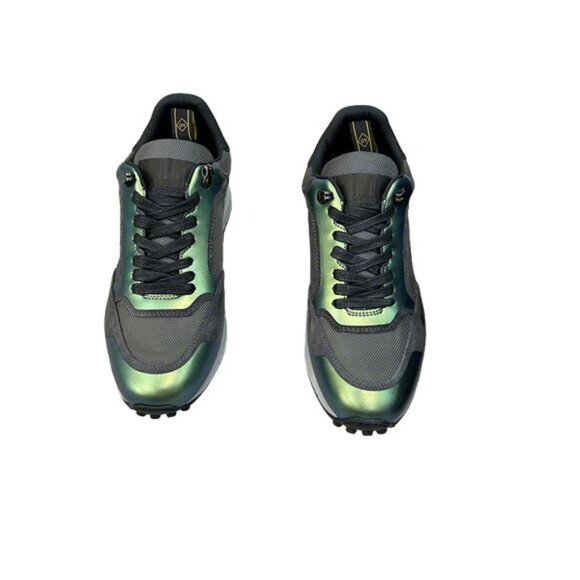 Dunhill Mens Daily Breathable Sports Shoes Green/Gray - Picture 1 of 10